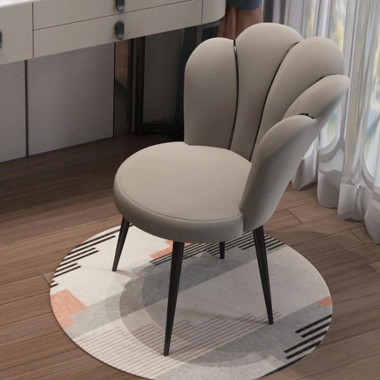 Modern velvet living room relax chair Dining room backrest stool INS design bedroom makeup chair dresser stool Nordic Furniture