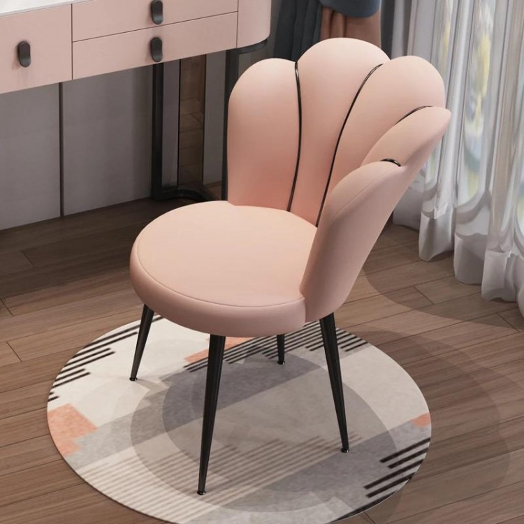 Modern velvet living room relax chair Dining room backrest stool INS design bedroom makeup chair dresser stool Nordic Furniture