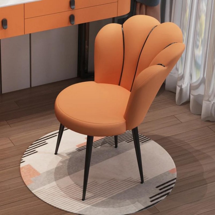 Modern velvet living room relax chair Dining room backrest stool INS design bedroom makeup chair dresser stool Nordic Furniture