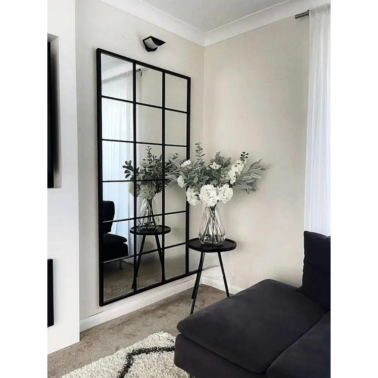 Full body  minimalist ins style dressing  home living room square floor mirror clothing store fitting
