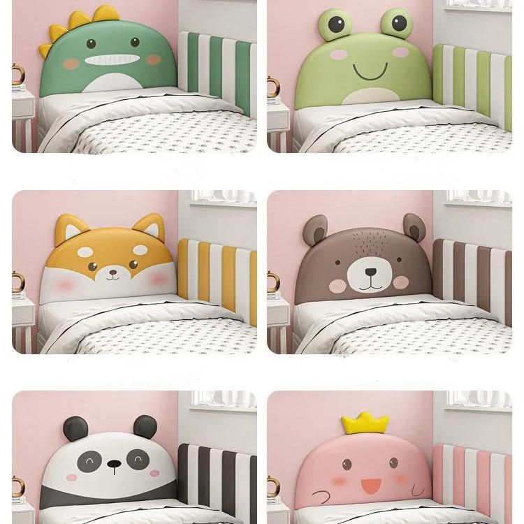 Cartoon Animal Bed Headboard Boy Girl Kids Room Decor Bedroom Furniture Tete De Lit Bed Head Wall Panes