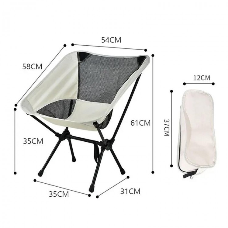 Moon Chair Detachable Portable Foldable Outdoor Camping Chair Beach Fishing Chair Lightweight Easy to Carry Travel Picnic