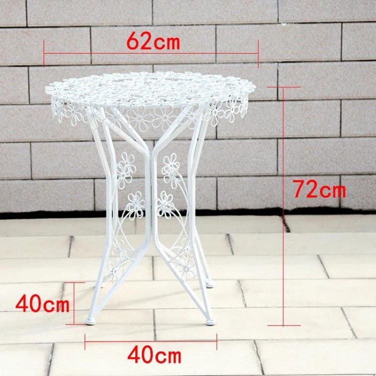Outdoor Round Garden Table and Chair Set Balcony Patio Furniture Set Modern Luxury Terrace Table and Chair Three-Piece for Yard