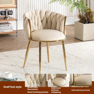 Living room velvet Armchair Fashion Design coffee chair Bedroom makeup chair back lift swivel Nail dressing chair home furniture