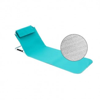 Outdoor Portable Beach Chair Outdoor Folding Camping Mat Chair Portable Folding Beach Mat with Adjustable Backrest Headrest