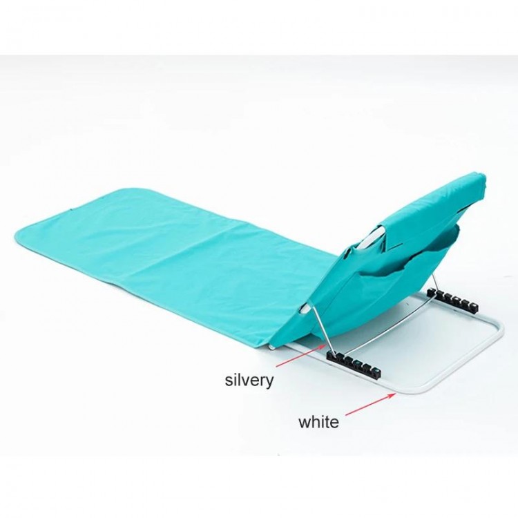 Outdoor Portable Beach Chair Outdoor Folding Camping Mat Chair Portable Folding Beach Mat with Adjustable Backrest Headrest
