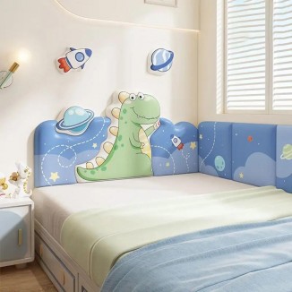 Cartoon Animal Be Headboard Dinosaur Kids Room Decor Aesthetic Head Board Anti-collision Wall Panels Stickers