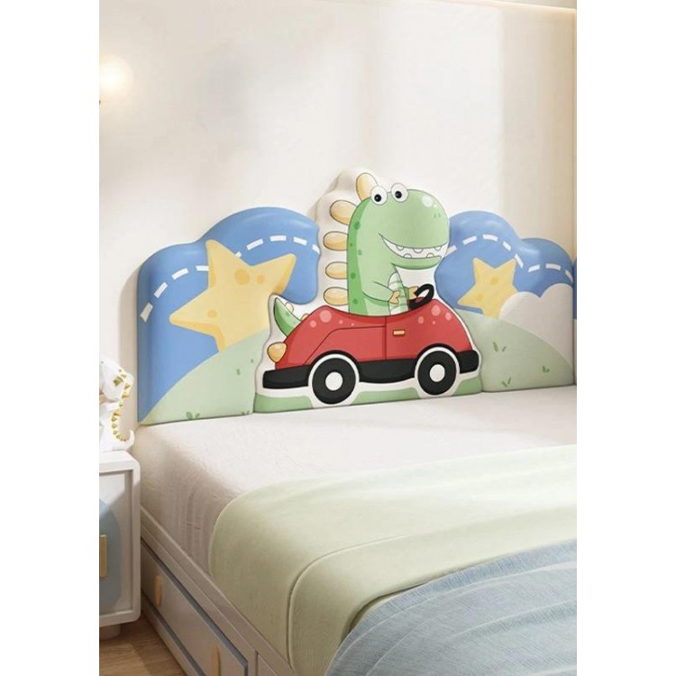 Cartoon Animal Be Headboard Dinosaur Kids Room Decor Aesthetic Head Board Anti-collision Wall Panels Stickers