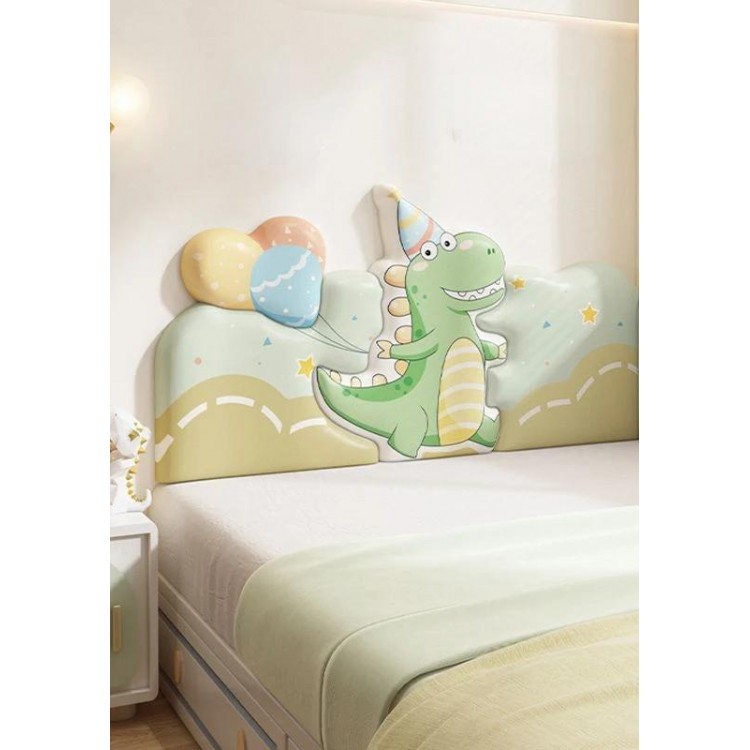 Cartoon Animal Be Headboard Dinosaur Kids Room Decor Aesthetic Head Board Anti-collision Wall Panels Stickers