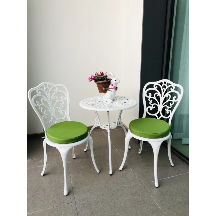 Hot sale Bistro Set Outdoor chair and table Blacony coffee set Patio Solid Aluminum furniture table with 2 chairs anti rust