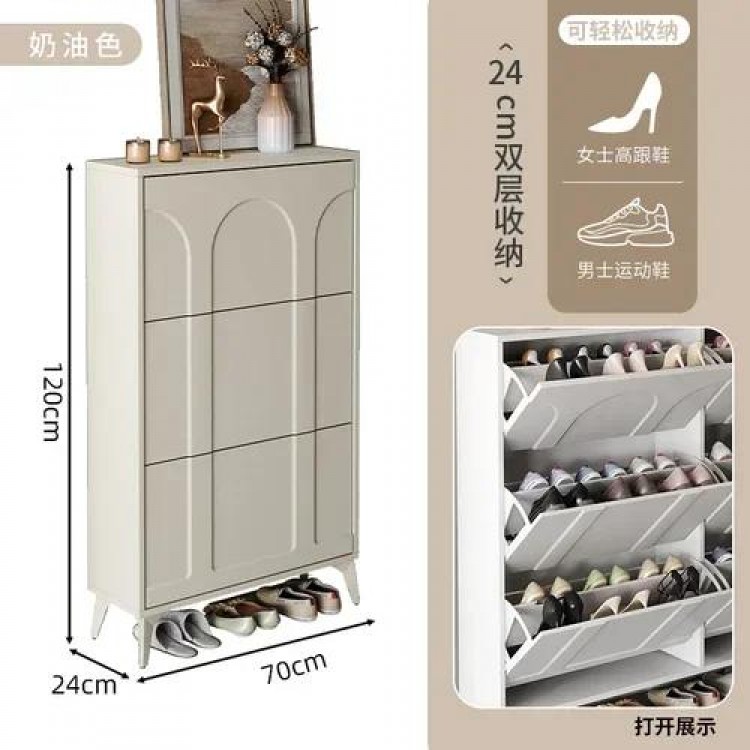 Nordic Cream Style Ultra Thin Shoe Cabinet Organizers Hallway Living Room Cabinets Modern Luxury Sapateira Home Furniture WK50SC