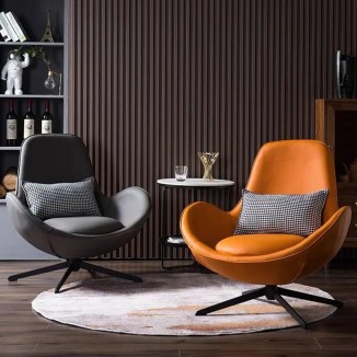 European Design Chair Office Black Metal Leg Cushions Leather Relaxing Bedroom Events Interior Sillas Salon Modern Furniture