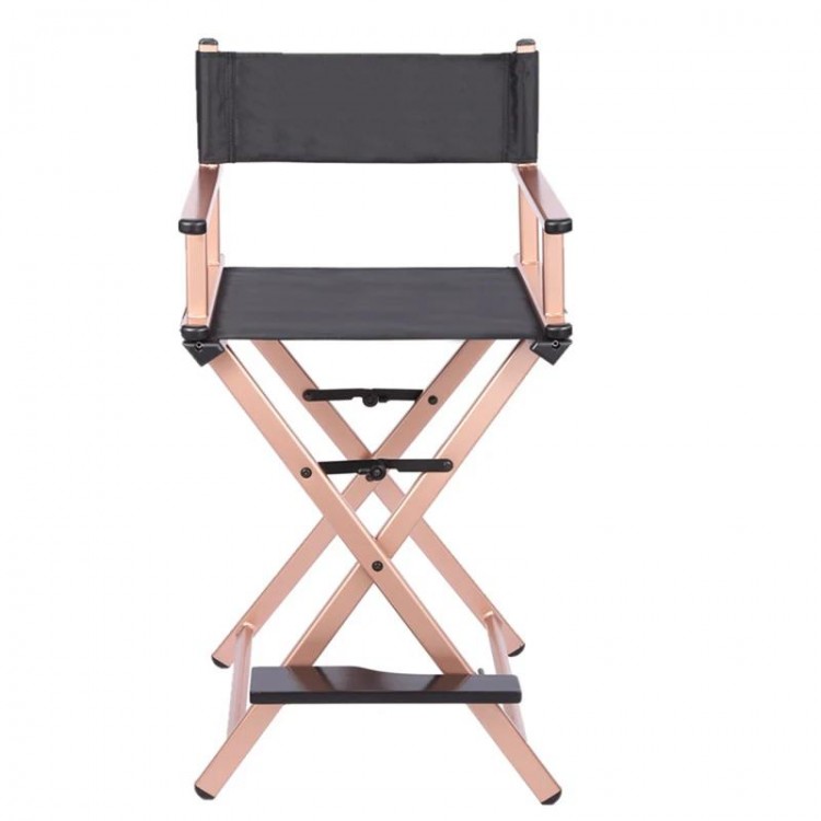 Outdoor Modern Portable All Aluminium Lounge Chair with Headrest - Portable Makeup Artist/Beach Chair Bar Office Makeup Chair