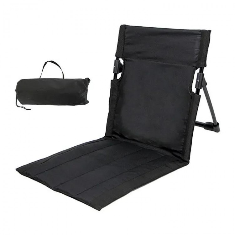 Outdoor Foldable Camping Chair Garden Park Single Reclining Chair Backrest Cushion Picnic Camping Foldable Beach Chair