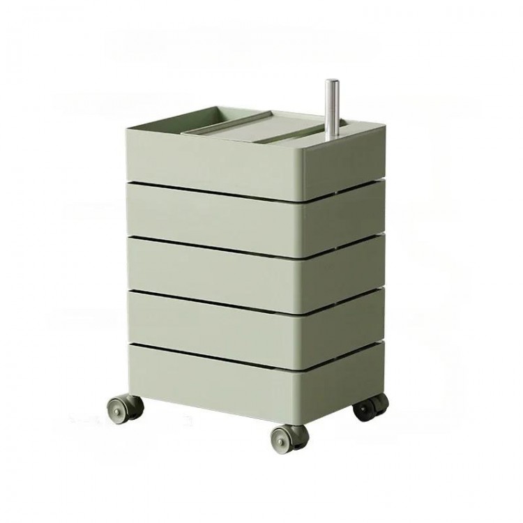 Movable Storage Rack Rotating Bedside Table Storage Cabinet Living Room Home Side Cabinet Multi-layer Snack Storage Cabinet