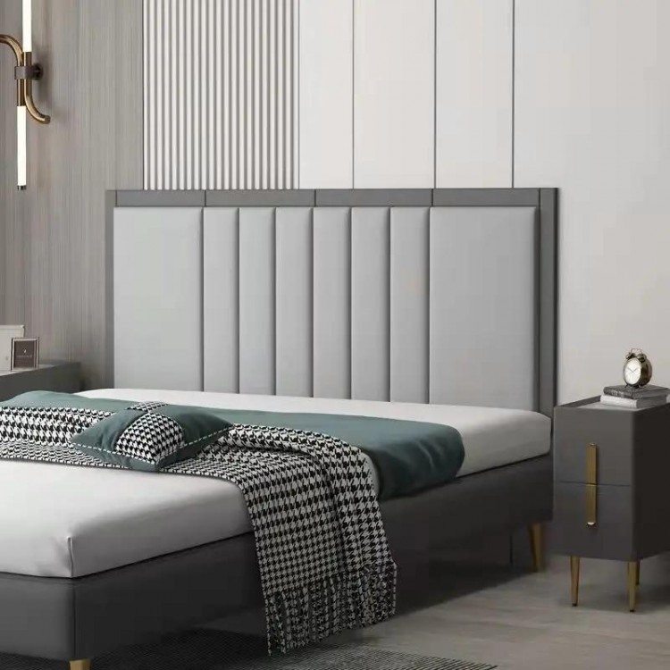 Bed Headboard Sticker Modern Bedroom Decor Wall Panel Tatami Hotel Head Board Cabecero Cama Tete De Lit Self Adhesive Wallpaper