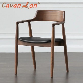 Cafe Wood Chair Accent Armchair Dining Table Chair