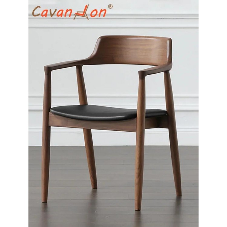 Cafe Wood Chair Accent Armchair Dining Table Chair