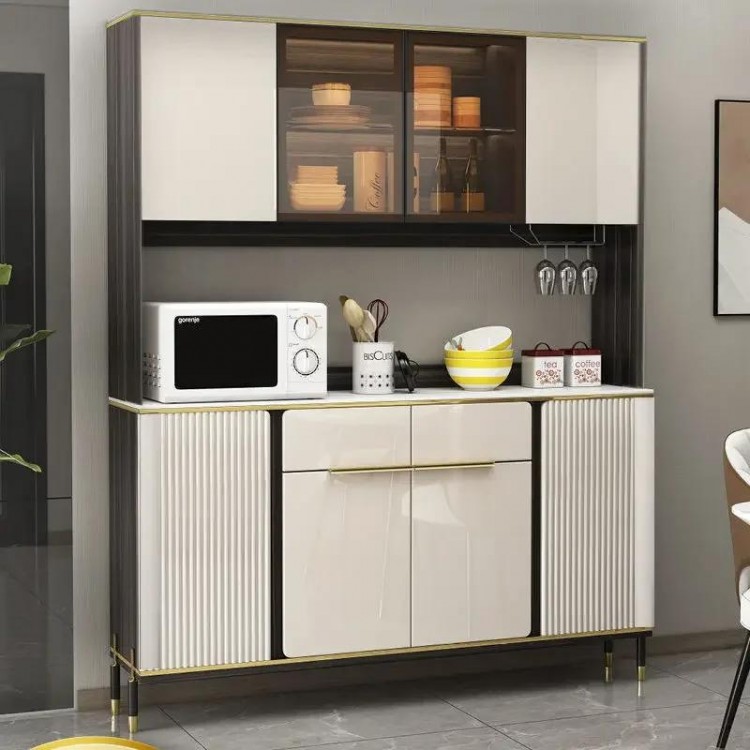 Modern minimalist wine cabinet, light luxury storage cabinet, dining side cabinet, integrated wall facing household kitchen stor