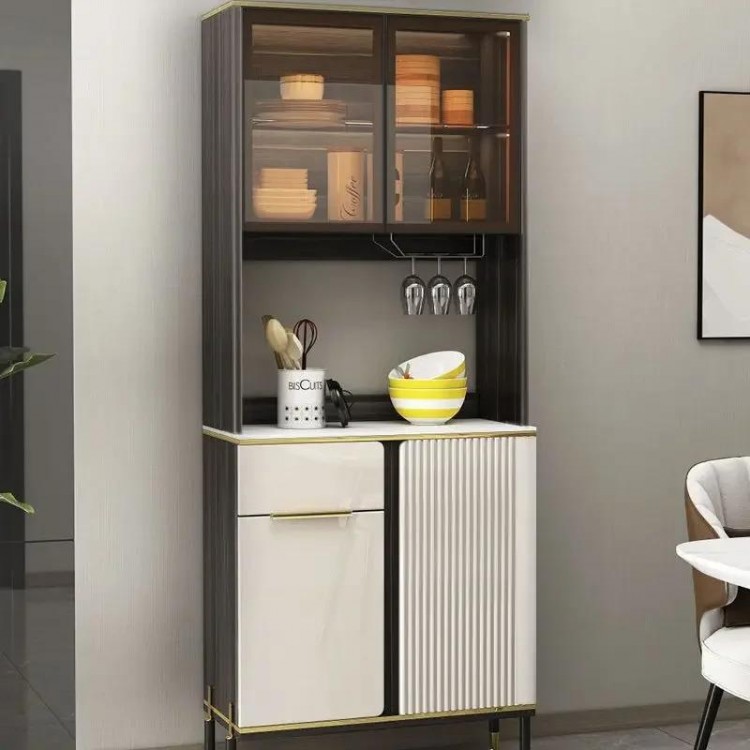 Modern minimalist wine cabinet, light luxury storage cabinet, dining side cabinet, integrated wall facing household kitchen stor