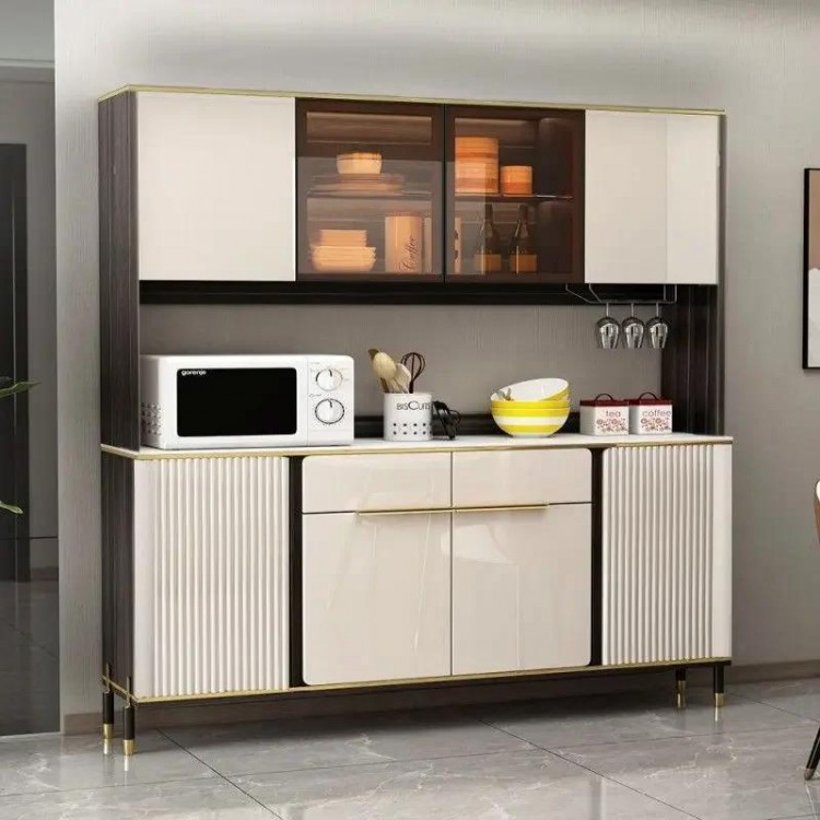 Modern minimalist wine cabinet, light luxury storage cabinet, dining side cabinet, integrated wall facing household kitchen stor