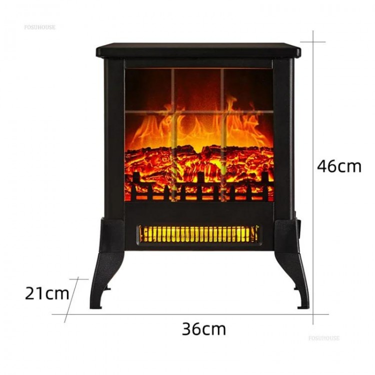 European Electronic Fireplaces Home Living Room Heater Fireplace Simulation 3D Flame Small Heater Simple Vertical Grill Stove B