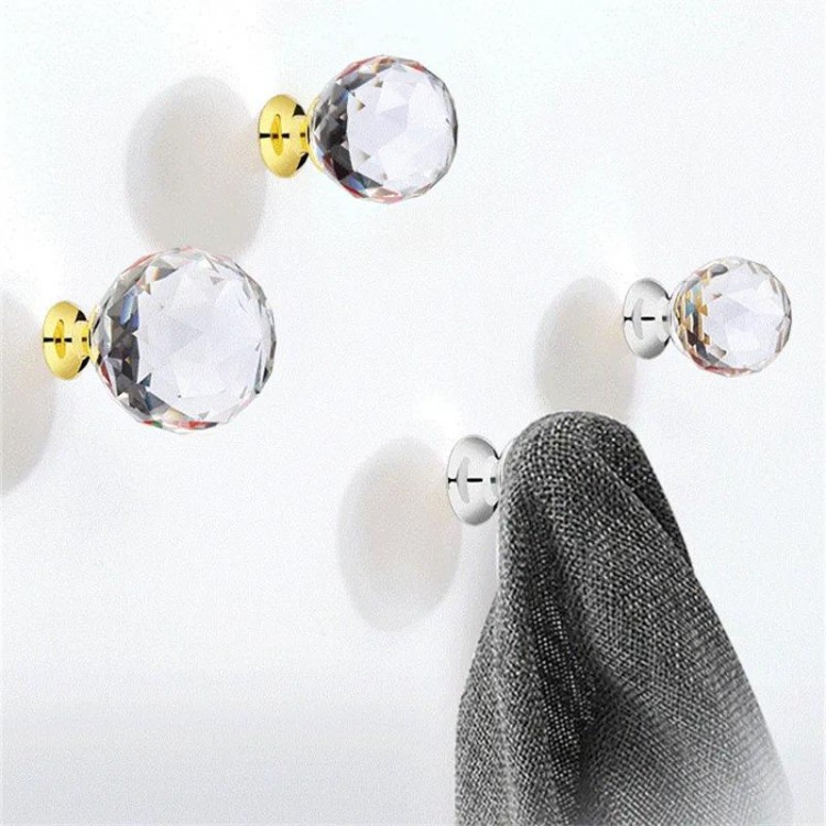 100Pcs Crystal Ball Diamond Handles Cupboard Drawer Pulls Silver Gold Door Handle Kitchen Furniture Hardware