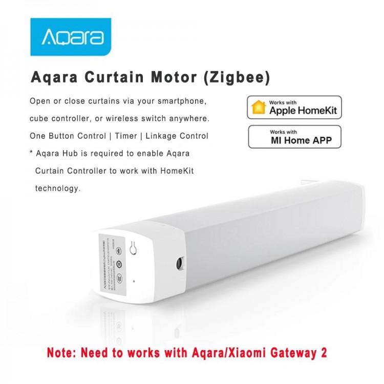 Aqara Smart Curtain Motor and Aqara Curtain Track, Mijia APP Remote Control Motorized Electric Rail System For Smart Home