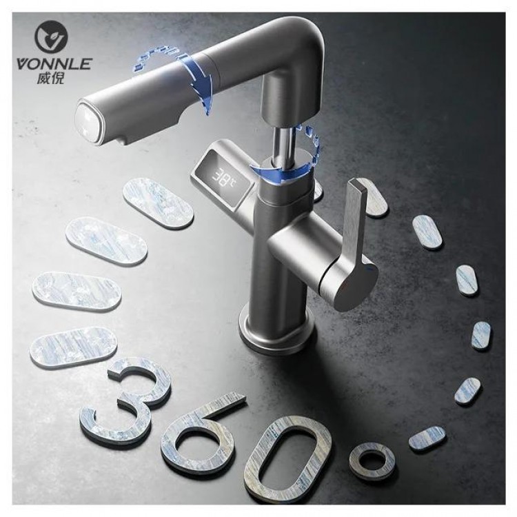 New design Chinese bathroom digital display faucet accessories bathroom faucet bathtub faucet