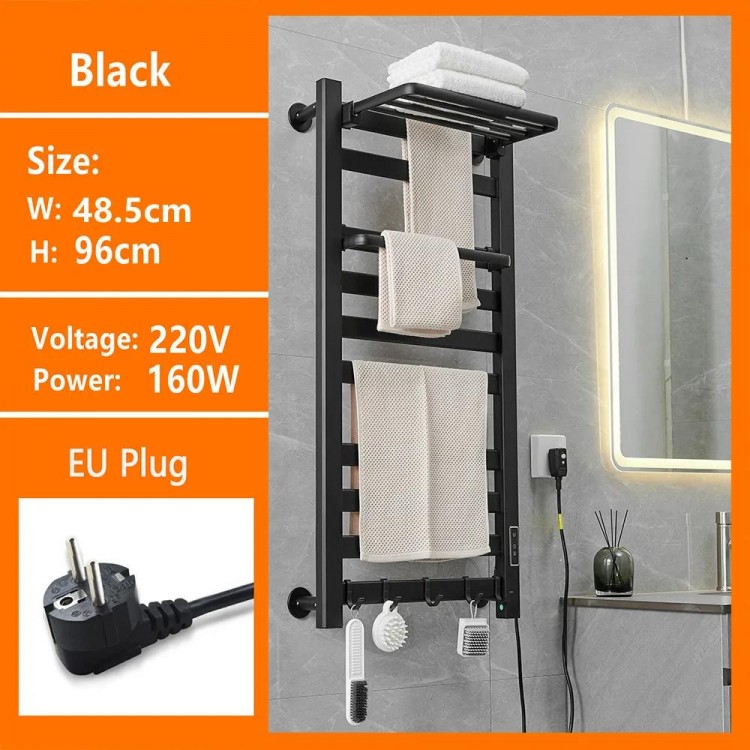 Electrical Towel Dryer Rack Holder Smart Home Bathroom Accessories Towel Warmer Timing Control and Temperature Adjustable Easily