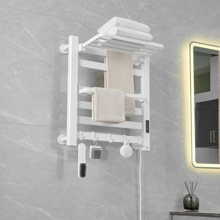 Electrical Towel Dryer Rack Holder Smart Home Bathroom Accessories Towel Warmer Timing Control and Temperature Adjustable Easily