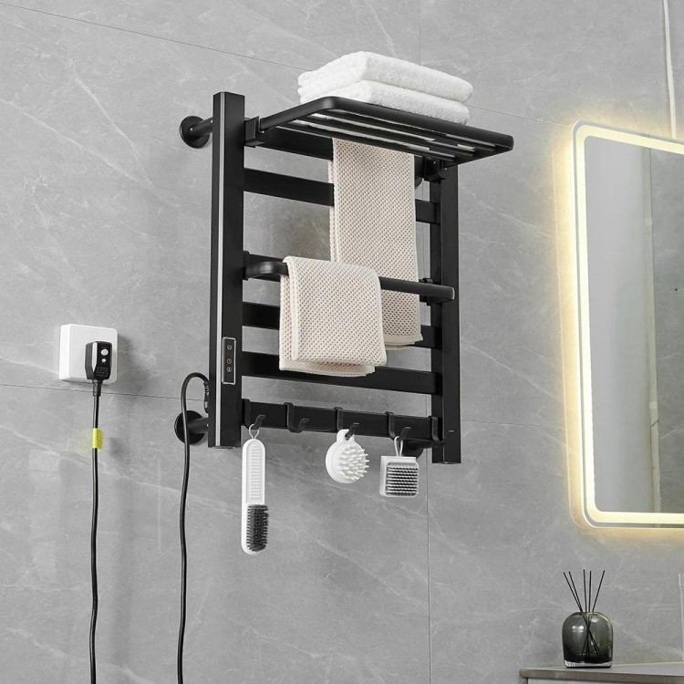 Electrical Towel Dryer Rack Holder Smart Home Bathroom Accessories Towel Warmer Timing Control and Temperature Adjustable Easily