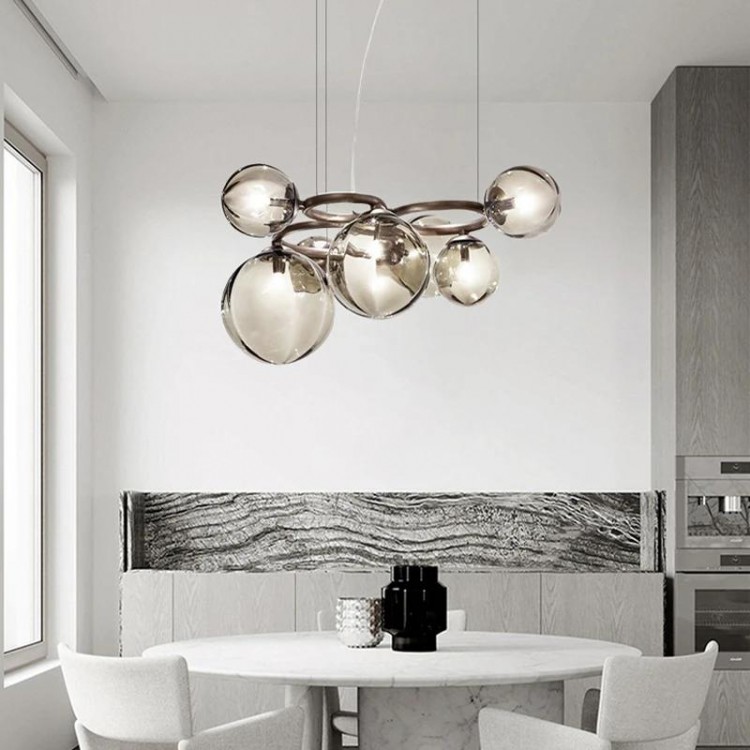 Moonriver Lighting Magic Beans Chandelier Modern Creative Hanging Lamp Parlor Dining Room Pendant Light for Home Decor Lusters