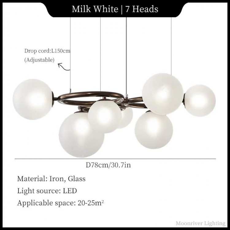 Moonriver Lighting Magic Beans Chandelier Modern Creative Hanging Lamp Parlor Dining Room Pendant Light for Home Decor Lusters