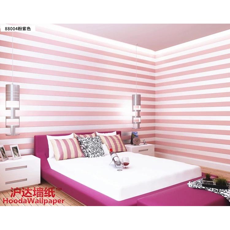 Minimalist Modern Vertical Stripe Wallpaper Bedroom Living Room Sofa Background Wallpapers Warm Beige