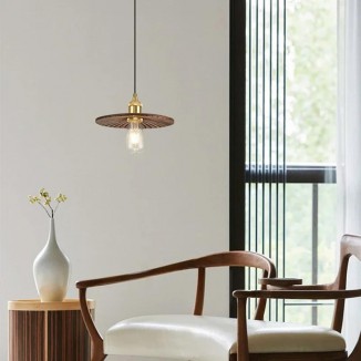 Nordic New Hardware Chandelier For Library Living Room Bedroom Restaurant Kitchen Walnut Lampshade Decorate Art Pendant Lamp
