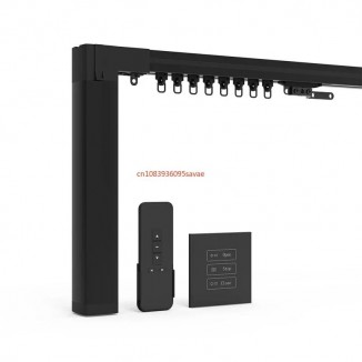 Black Motor Black track Black Remote Smart Curtain Accessories With Motorized Curtain Track