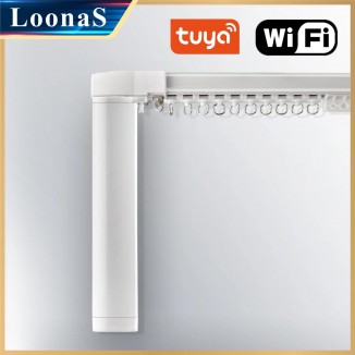 LoonaS 2nd G Tuya WiFi Curtain Motor Track Cornice Smart Home Electric Drive Engine Customized Support Alexa & Google Assistant