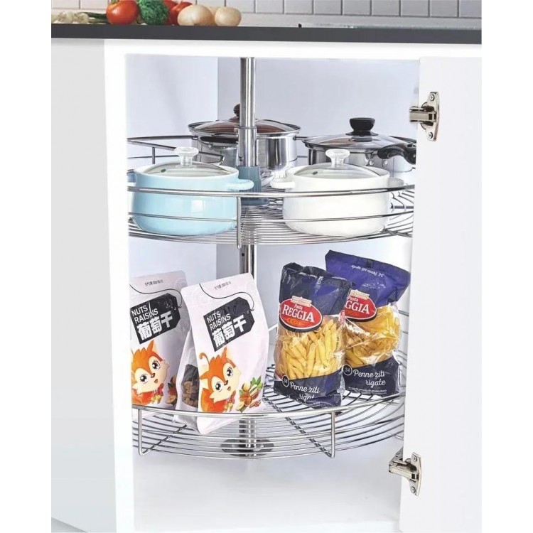 New Hot Sale Kitchen Hardware Cabinet 270 Degree Swivel Basket Kitchen Revolving Basket Blind Corner Cabinet Pull Out Basket
