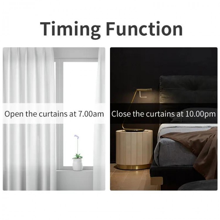 Cheap Tuya 3 Generation Shorter WiFi Curtain Motor Electric Track Rail Rod Automatic System Smart Home Curtains Remote Control