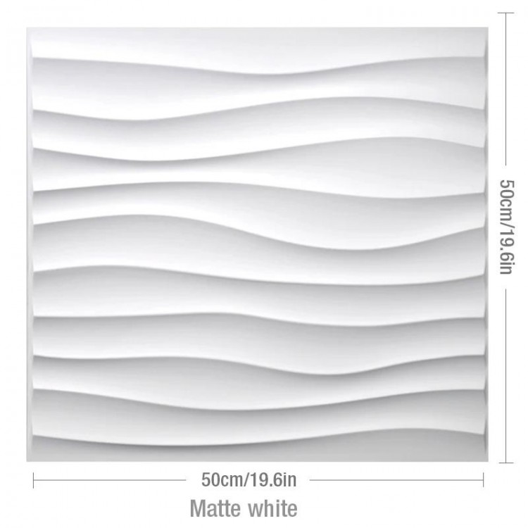 12 pcs 50x50 cm 3D wall panel geometric wave 3D wall stickers bathroom decoration waterproof tile 3d mold 90's aesthetic room