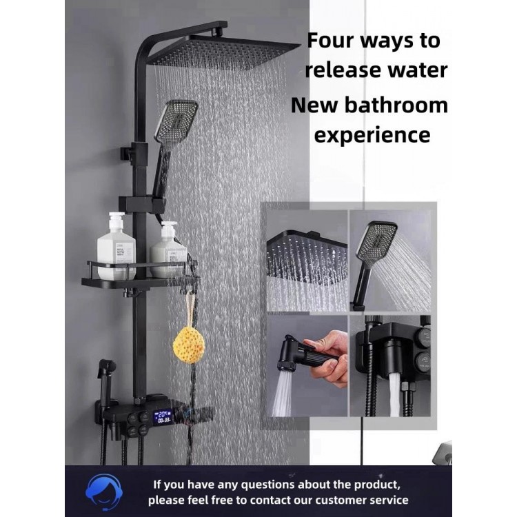 Dd-home Modern Smart Electric Hygienic Sunflower Rainfall Showerheads Column System Set for The Kit Bathroom Faucets Accessories