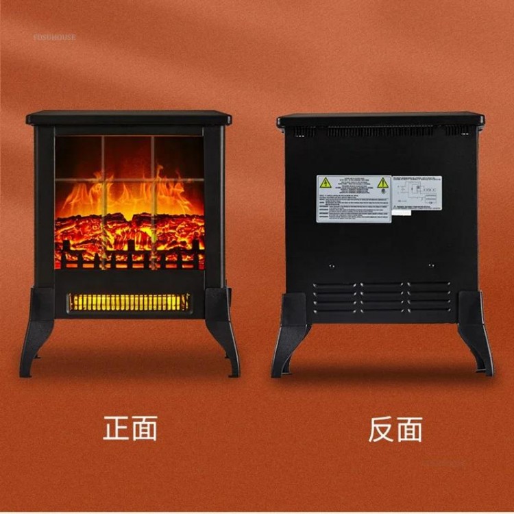 European Electronic Fireplaces Home Living Room Heater Fireplace Simulation 3D Flame Small Heater Simple Vertical Grill Stove C