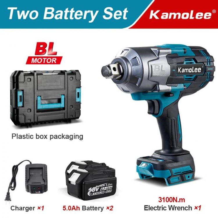 Brushless Electric Wrench 3/4 inch Cordless Impact Wrench Handheld Power Tool For Makita 18v Battery