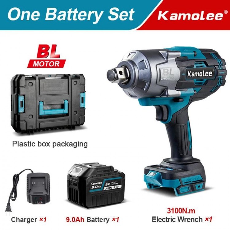 Brushless Electric Wrench 3/4 inch Cordless Impact Wrench Handheld Power Tool For Makita 18v Battery