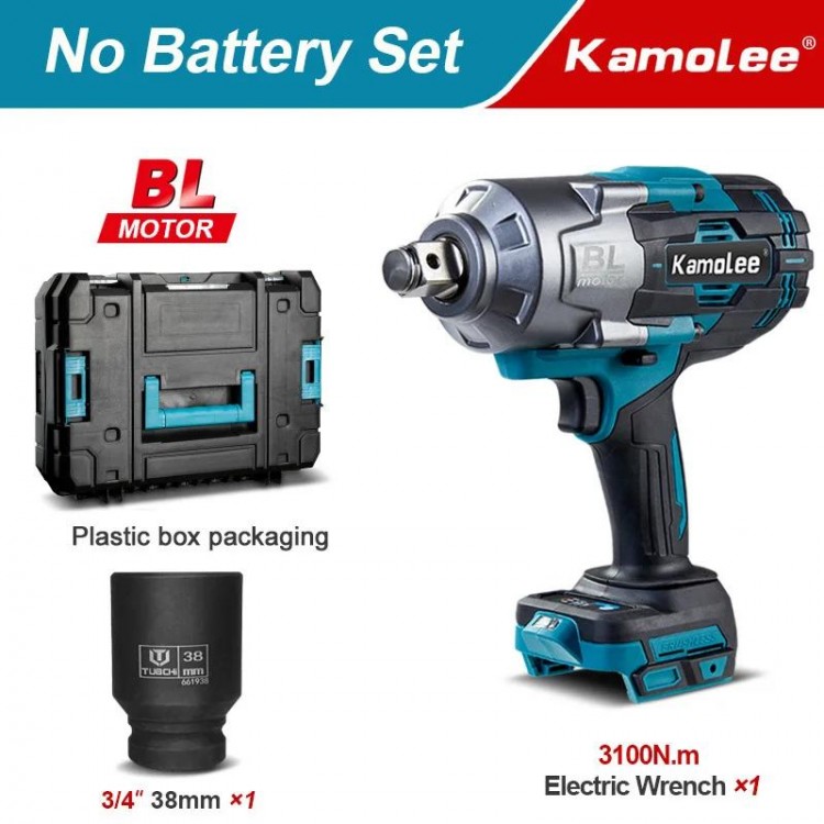 Brushless Electric Wrench 3/4 inch Cordless Impact Wrench Handheld Power Tool For Makita 18v Battery