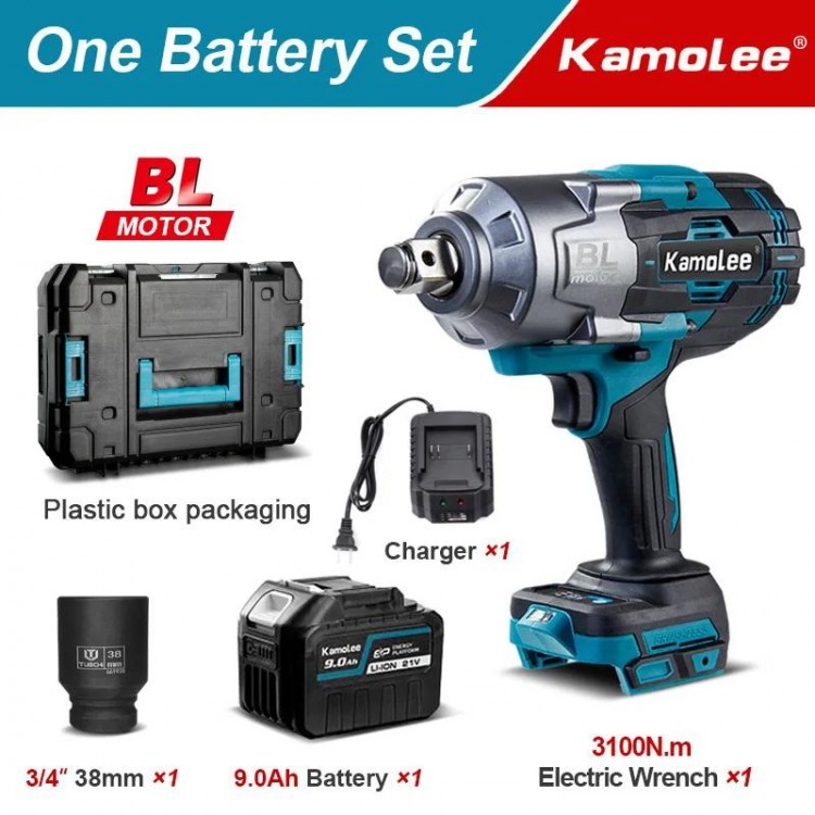 Brushless Electric Wrench 3/4 inch Cordless Impact Wrench Handheld Power Tool For Makita 18v Battery