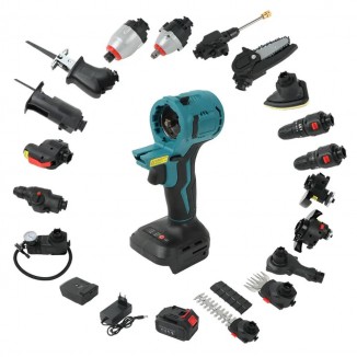 Mini Portable Cordless Wireless Multifunctional Power Tool Set With Car Washer Machine Air Pump electric wrench