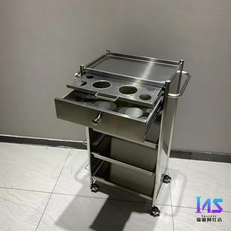 Customized Barber Shop Tool Cabinet Stainless Steel Barber Shop Tool Cabinet Hair Shop Special Cart Multi functional Storage