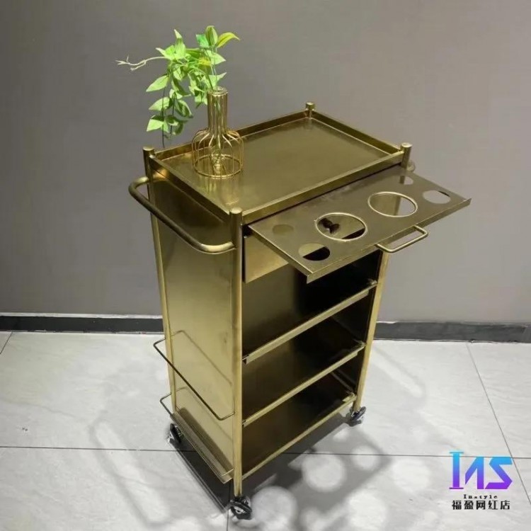 Customized Barber Shop Tool Cabinet Stainless Steel Barber Shop Tool Cabinet Hair Shop Special Cart Multi functional Storage